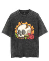 SKELETON FLOWER FIRE VINTAGE GYM SHIRT