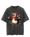 CHRISTMAS DEADLIFT PENGUIN VINTAGE GYM SHIRT