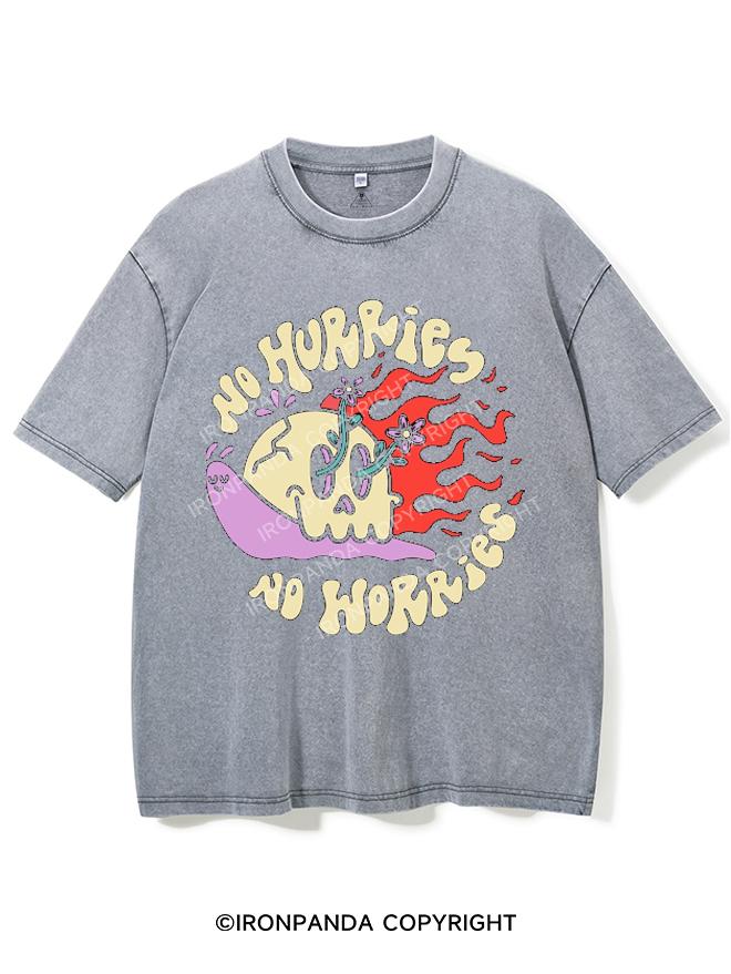 NO HURRIES NO WORRIES VINTAGE GYM SHIRT