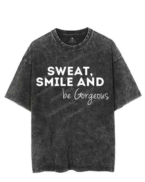 SWEAT, SMILE AND BE GORGEOUS VINTAGE GYM SHIRT