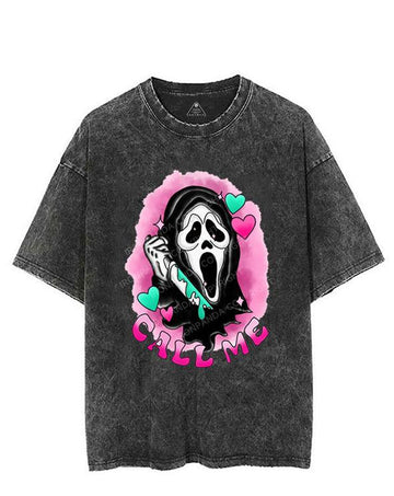 Call me Cute Ghostface Vintage Gym Shirt