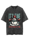 IT'S FINE EVERYTHING IS FINE VINTAGE GYM SHIRT