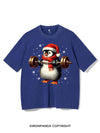 CHRISTMAS DEADLIFT PENGUIN VINTAGE GYM SHIRT