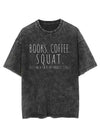 Fitness 'Book Coffee' Squat VINTAGE GYM SHIRT