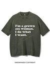 I'M A GROWN ASS WOMAN I DO WHAT I WANT  VINTAGE GYM SHIRT