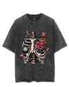 SKELETON AND KETTLEBELL  VINTAGE GYM SHIRT