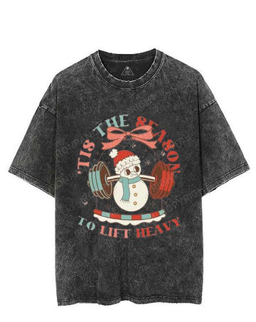 Tis The Season To Lift Heavy VINTAGE GYM SHIRT