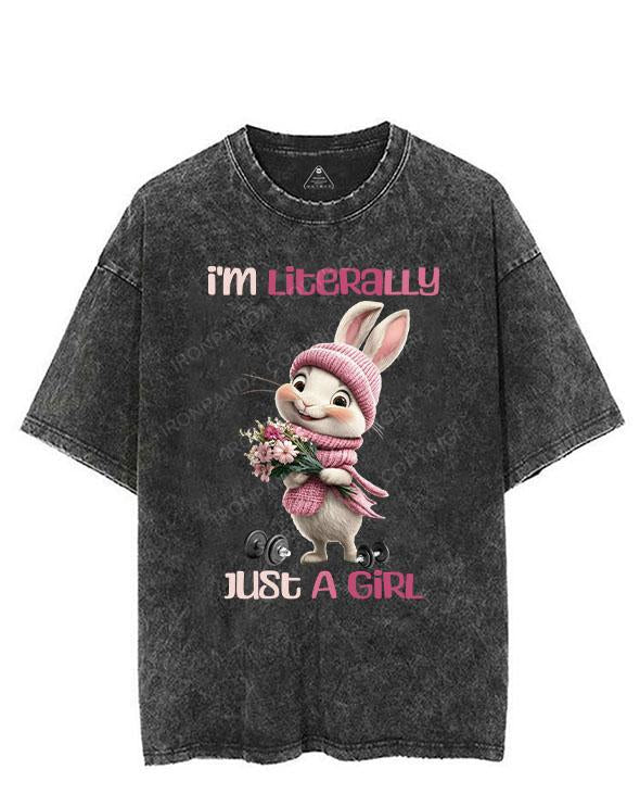 I'M LITERALLY JUST A GIRL VINTAGE GYM SHIRT