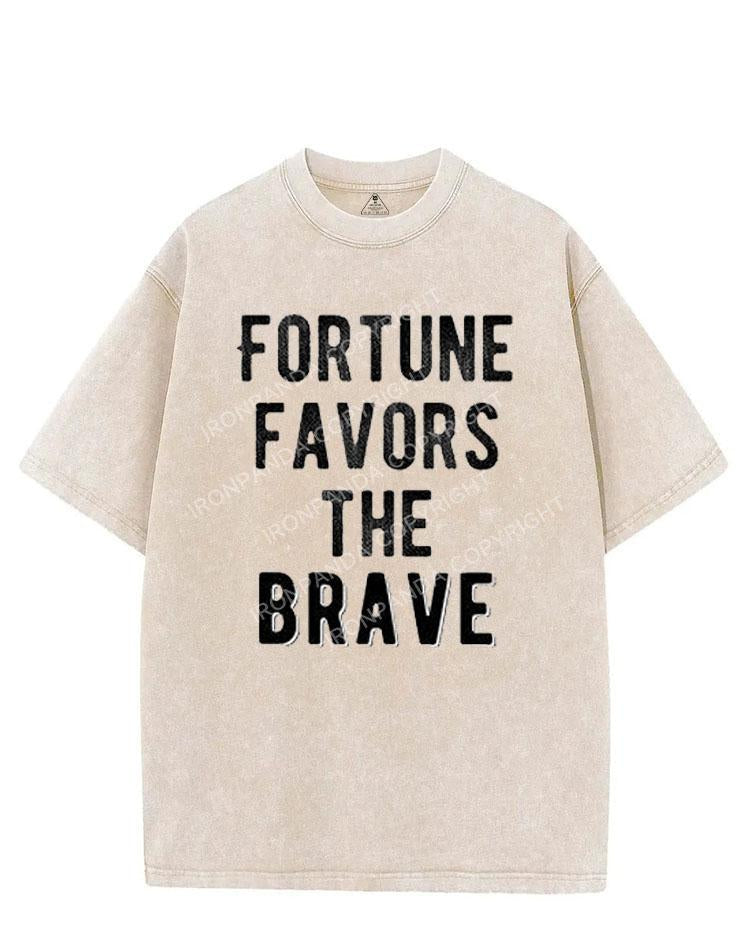 FORTUNE FAVORS THE BRAVE VINTAGE GYM SHIRT