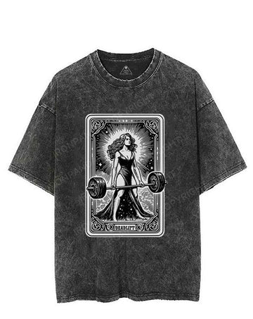 Deadlift Tarot Card VINTAGE GYM SHIRT