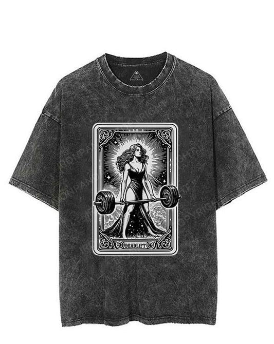 Deadlift Tarot Card VINTAGE GYM SHIRT