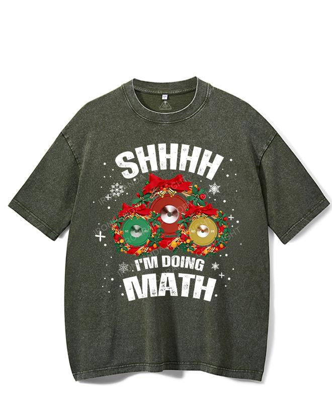 SHHHH I'M DOING MATH VINTAGE GYM SHIRT