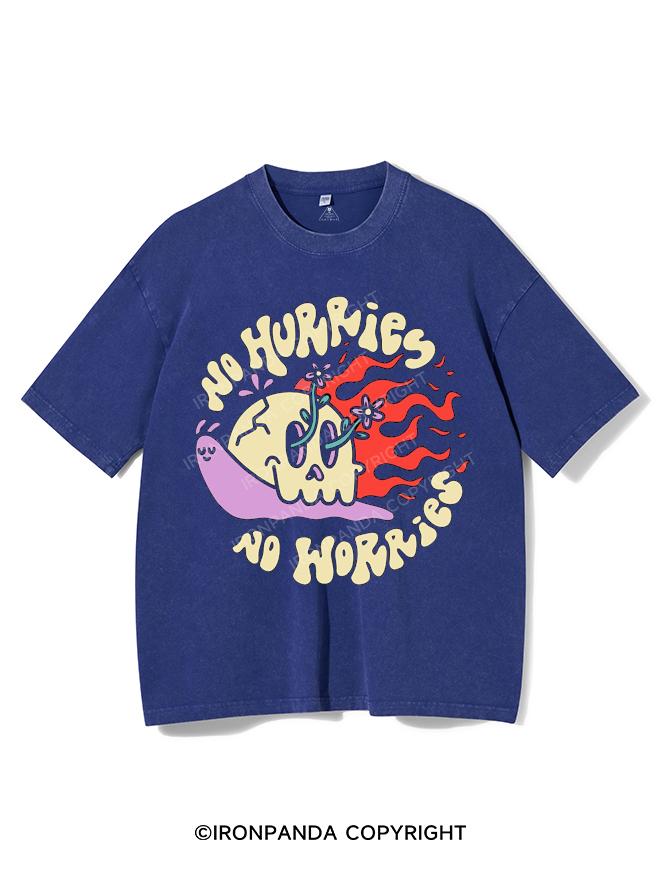 NO HURRIES NO WORRIES VINTAGE GYM SHIRT