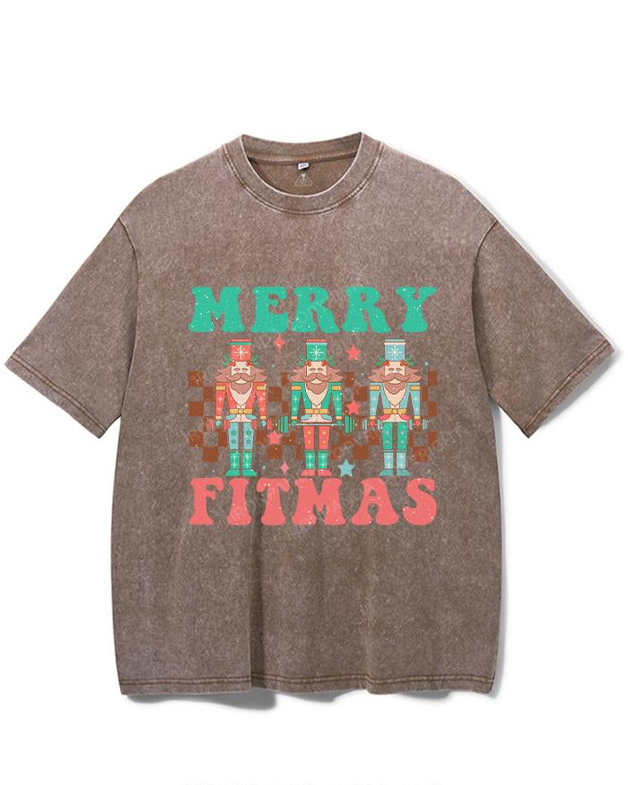 MERRY FITMAS VINTAGE GYM SHIRT