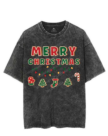 MERRY CHRISTMAS STYLE VINTAGE GYM SHIRT
