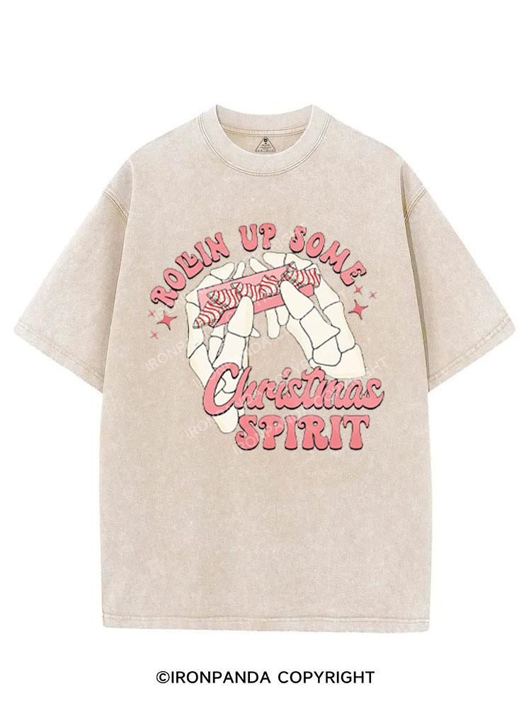 ROLLIN UP SOME CHRISTMAS SPIRIT VINTAGE GYM SHIRT