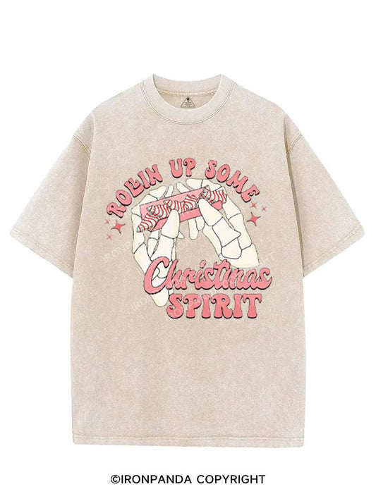 ROLLIN UP SOME CHRISTMAS SPIRIT VINTAGE GYM SHIRT