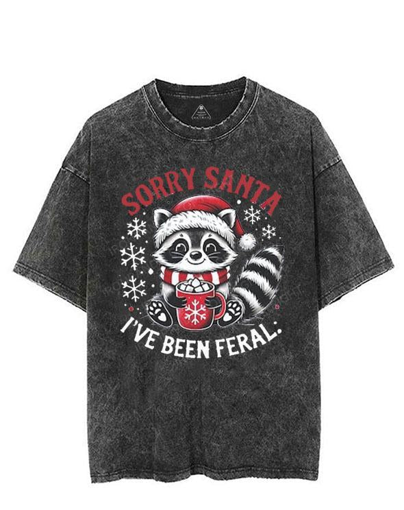 Sorry Santa I've Been Feral VINTAGE GYM SHIRT