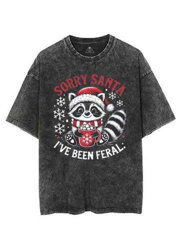 Sorry Santa I've Been Feral VINTAGE GYM SHIRT