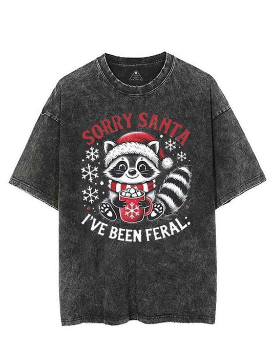 Sorry Santa I've Been Feral VINTAGE GYM SHIRT