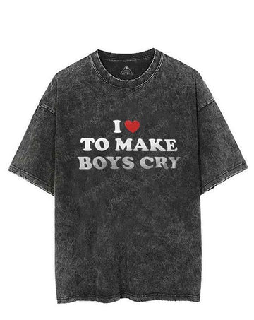 I Love To Make Boys Cry VINTAGE GYM SHIRT