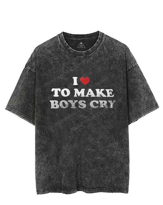 I Love To Make Boys Cry VINTAGE GYM SHIRT