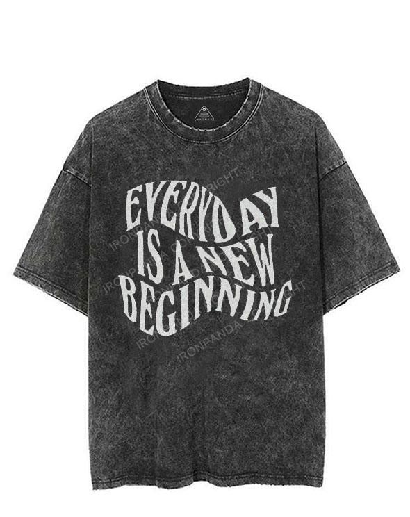 EVERYDAY IS A NEW BEGINNING VINTAGE GYM SHIRT
