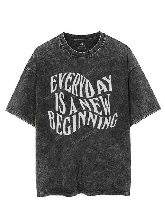 EVERYDAY IS A NEW BEGINNING VINTAGE GYM SHIRT