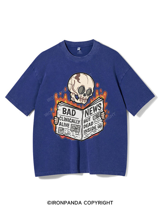 CLINICALLY ALIVE BUT DEAD INSIDE VINTAGE GYM SHIRT