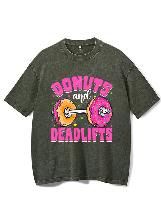 DONUTS AND DEADLIFTS VINTAGE GYM SHIRT