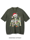 SKELETON WITH CHRISTMAS LIGHTS VINTAGE GYM SHIRT