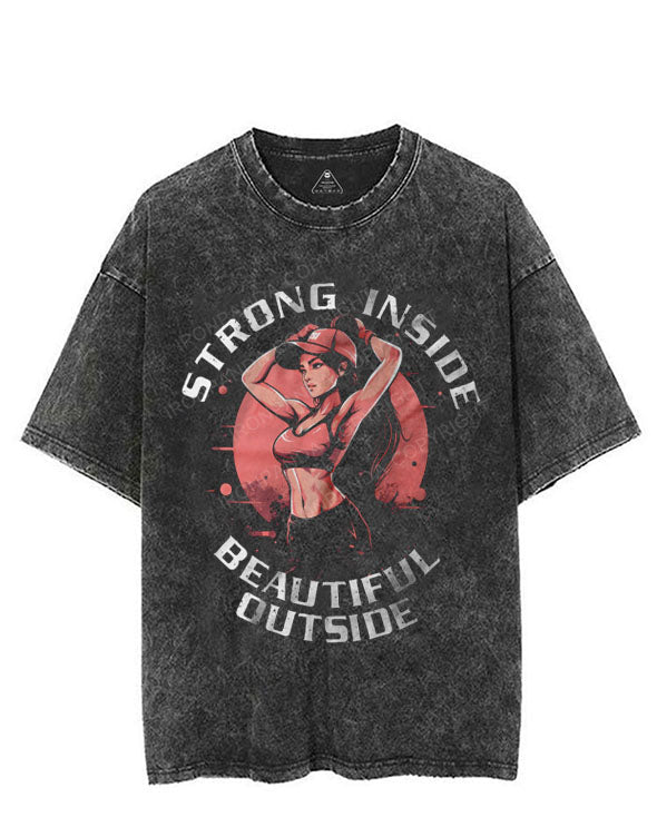 Strong inside, beautiful outside VINTAGE GYM SHIRT