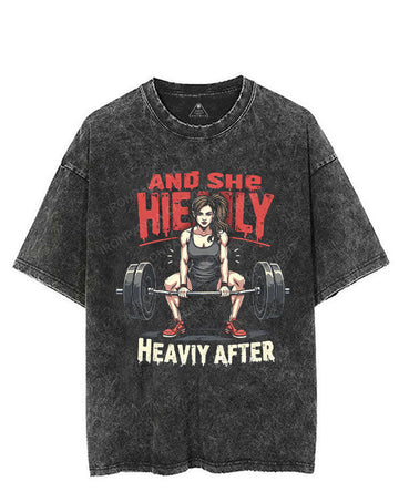 AND SHE HEAVILY HEAVY AFTER VINTAGE GYM SHIRT