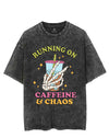 RUNNING ON CAFFEINE & CHAOS VINTAGE GYM SHIRT