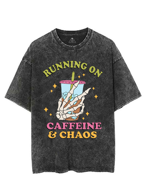 RUNNING ON CAFFEINE & CHAOS VINTAGE GYM SHIRT