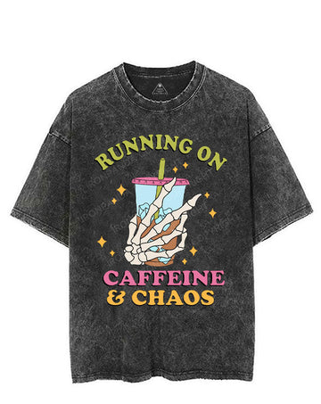 RUNNING ON CAFFEINE & CHAOS VINTAGE GYM SHIRT