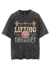 LIFTING IS MY THERAPY VINTAGE GYM SHIRT