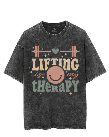 LIFTING IS MY THERAPY VINTAGE GYM SHIRT