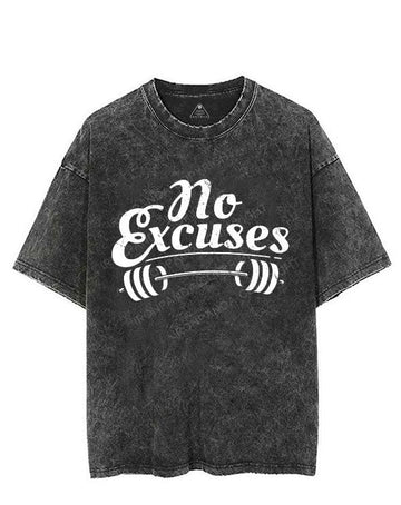 NO EXCUSES VINTAGE GYM SHIRT