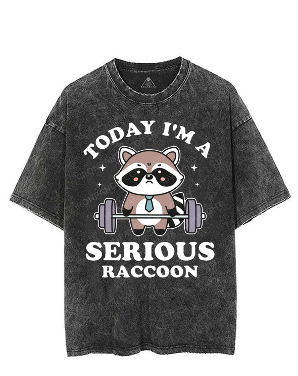 TODAY I'M A SERIOUS RACCOON VINTAGE GYM SHIRT