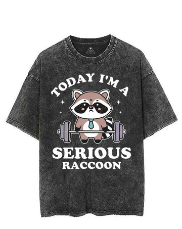 TODAY I'M A SERIOUS RACCOON VINTAGE GYM SHIRT