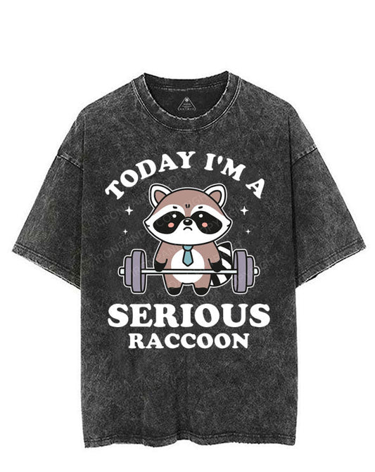 TODAY I'M A SERIOUS RACCOON VINTAGE GYM SHIRT