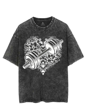 BARBELLS IN BLOOM VINTAGE GYM SHIRT