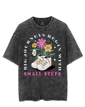 BIG JOURNEYS BEGIN WITH SMALL STEPS VINTAGE GYM SHIRT