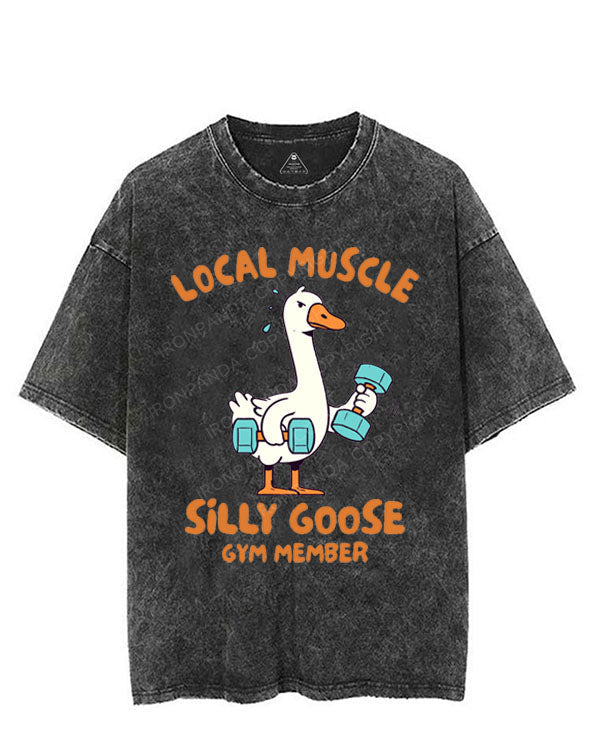 LOCAL MUSCLE SILLY GOOSE GYM MEMBER VINTAGE GYM SHIRT