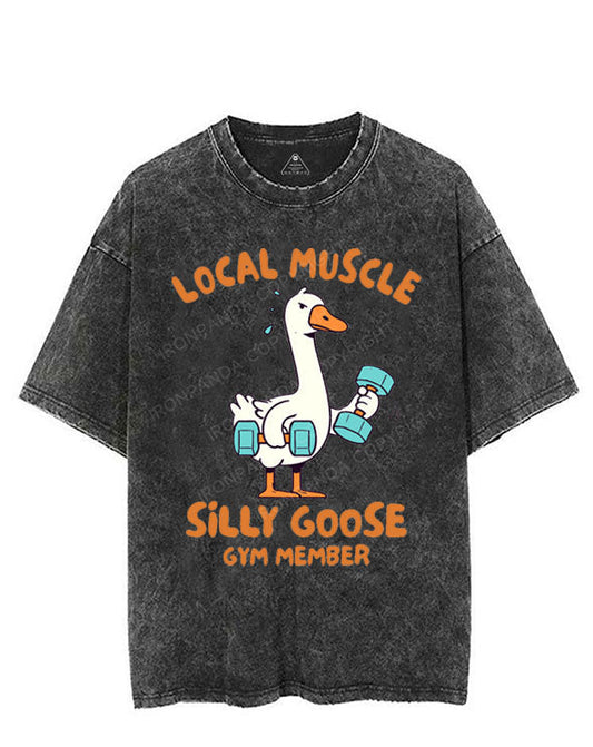 LOCAL MUSCLE SILLY GOOSE GYM MEMBER VINTAGE GYM SHIRT