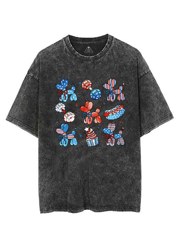 RED, WHITE, AND GYM TIME VINTAGE GYM SHIRT