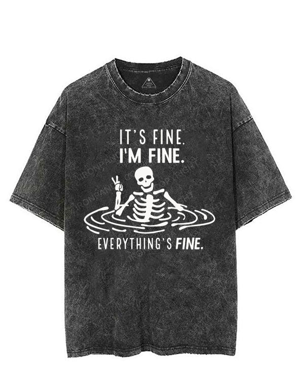 IT'S FINE I'M FINE EVERYTHING'S FINE VINTAGE GYM SHIRT