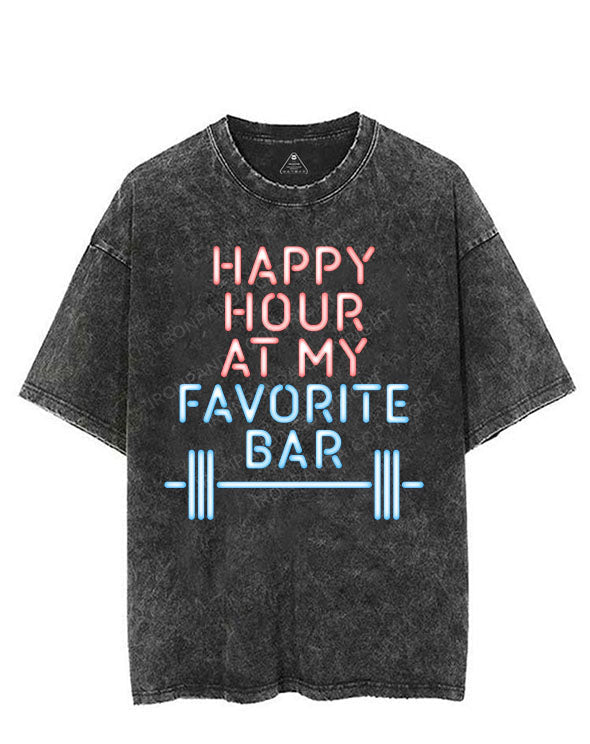 HAPPY HOUR AT MY FAVORITE BAR VINTAGE GYM SHIRT
