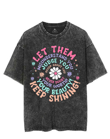 NEVER DOUBT YOUR WORTH YOUR BEAUTY KEEP SHINING VINTAGE GYM SHIRT